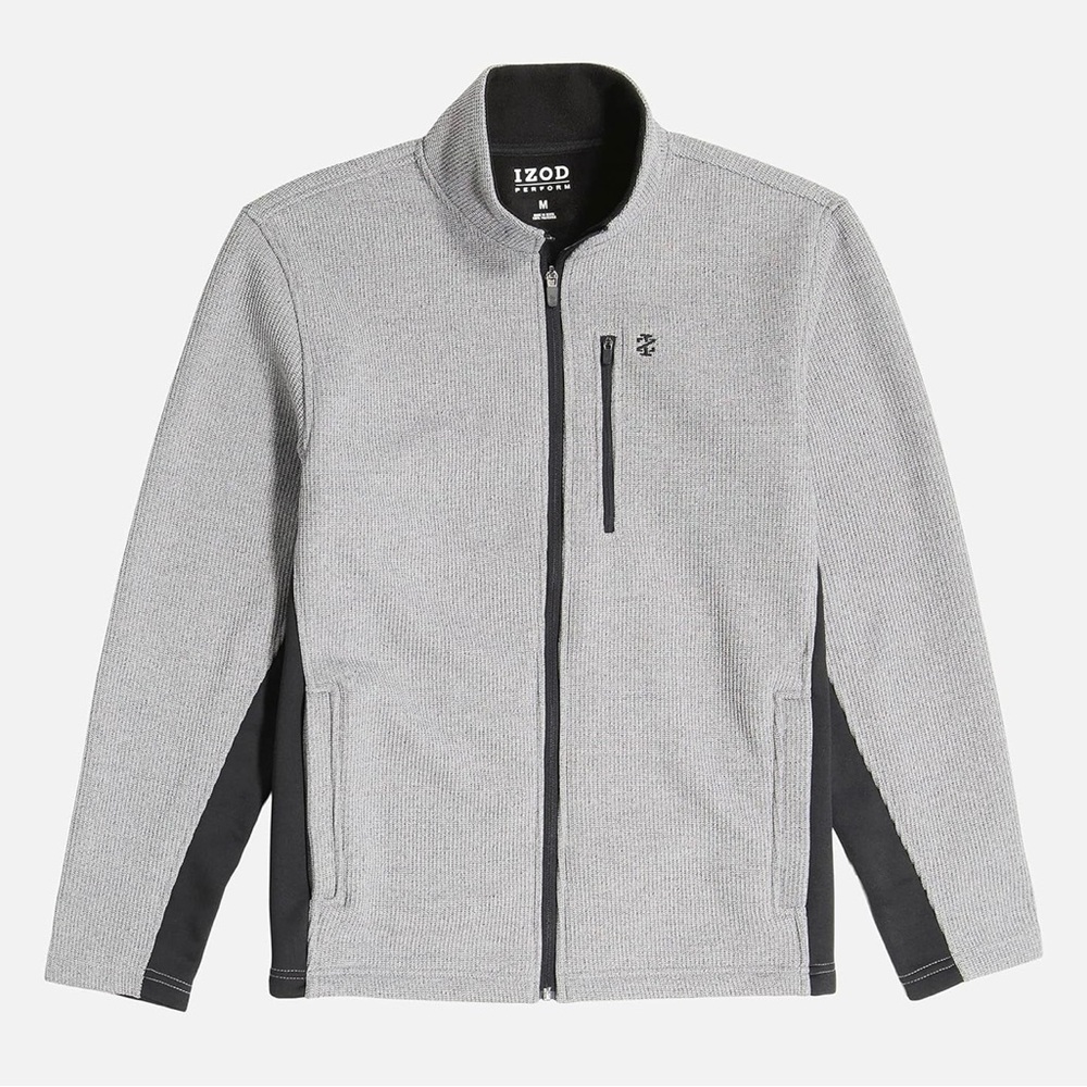 IZOD Men’s Shaker Fleece Jacket - Picture 3 of 3